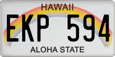 HI license plate EKP594