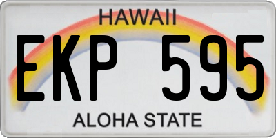 HI license plate EKP595