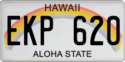 HI license plate EKP620