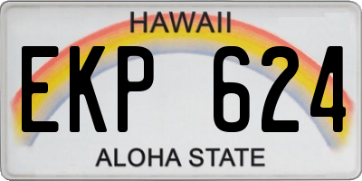 HI license plate EKP624
