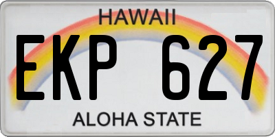 HI license plate EKP627