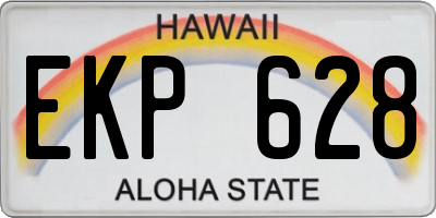 HI license plate EKP628