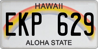 HI license plate EKP629