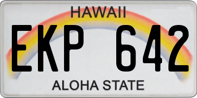 HI license plate EKP642