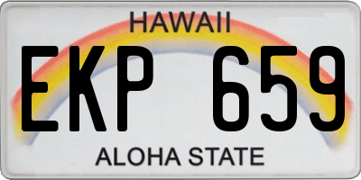 HI license plate EKP659