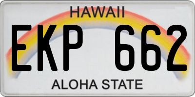 HI license plate EKP662