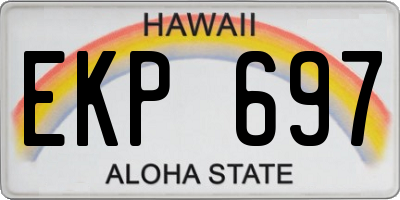 HI license plate EKP697