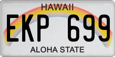 HI license plate EKP699