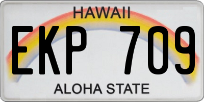 HI license plate EKP709