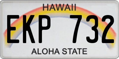 HI license plate EKP732