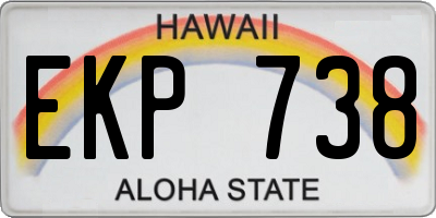 HI license plate EKP738