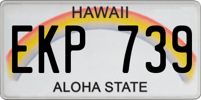 HI license plate EKP739