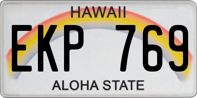 HI license plate EKP769