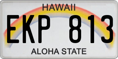 HI license plate EKP813