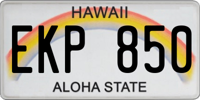 HI license plate EKP850