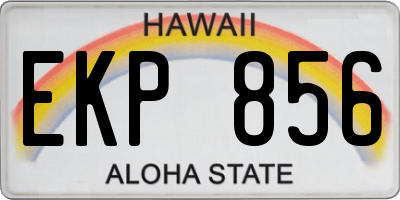 HI license plate EKP856