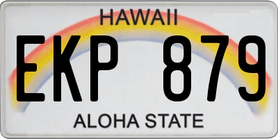HI license plate EKP879