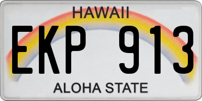 HI license plate EKP913