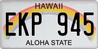 HI license plate EKP945