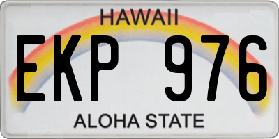 HI license plate EKP976