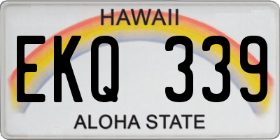 HI license plate EKQ339