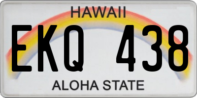 HI license plate EKQ438