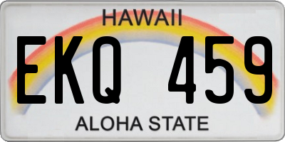 HI license plate EKQ459