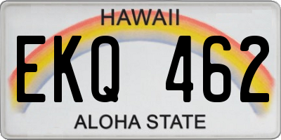 HI license plate EKQ462