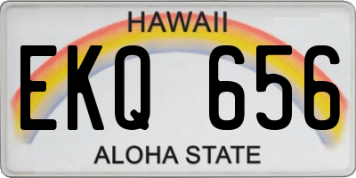 HI license plate EKQ656