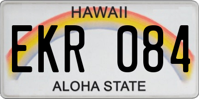 HI license plate EKR084