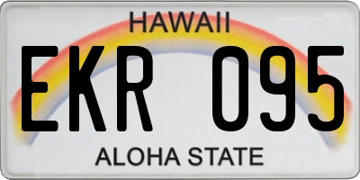 HI license plate EKR095