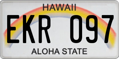 HI license plate EKR097