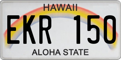 HI license plate EKR150