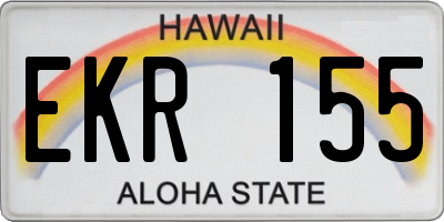 HI license plate EKR155