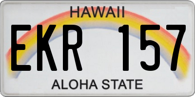 HI license plate EKR157