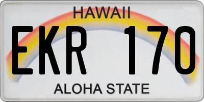 HI license plate EKR170