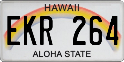 HI license plate EKR264