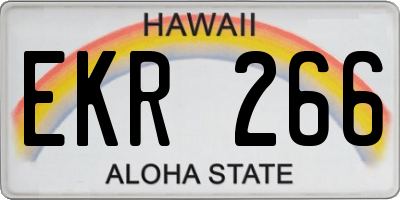 HI license plate EKR266