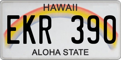 HI license plate EKR390