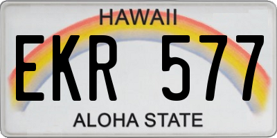 HI license plate EKR577