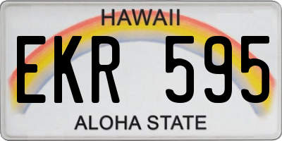 HI license plate EKR595