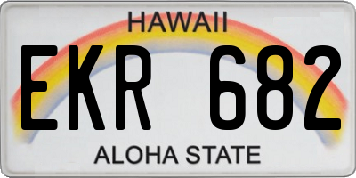 HI license plate EKR682
