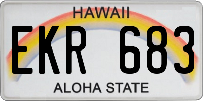 HI license plate EKR683