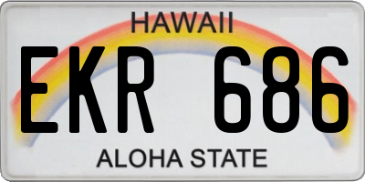 HI license plate EKR686