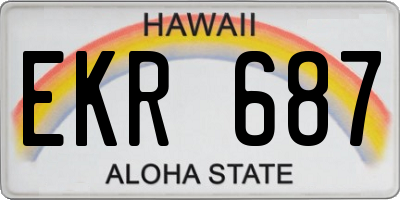 HI license plate EKR687