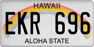 HI license plate EKR696