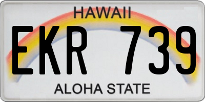 HI license plate EKR739