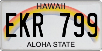 HI license plate EKR799