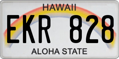HI license plate EKR828