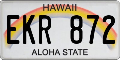 HI license plate EKR872